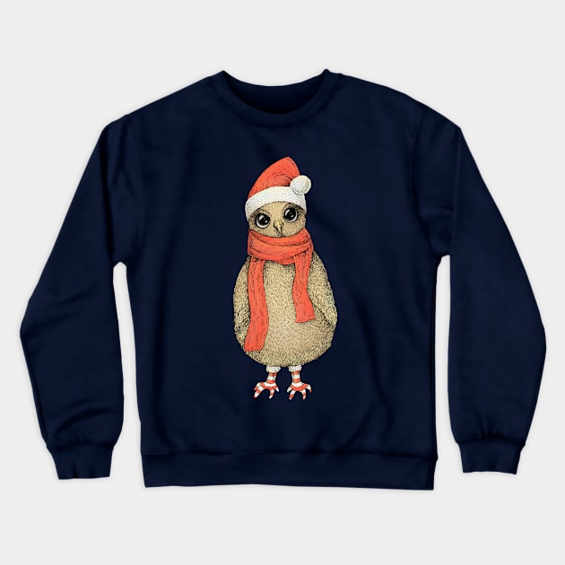 Christmas Owl Crewneck Sweatshirt by eugeniahauss